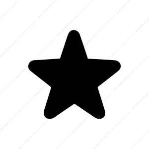 Simple Rounded Black Star Symbol Shape Icon
