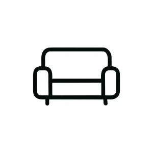Minimalist Outline Comfortable Couch Furniture Interior Icon