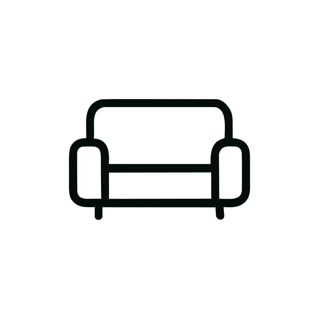 Minimalist Outline Comfortable Couch Furniture Interior Icon