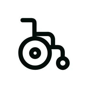 Outline Minimal Wheelchair Accessibility Access Sign Medical Icon