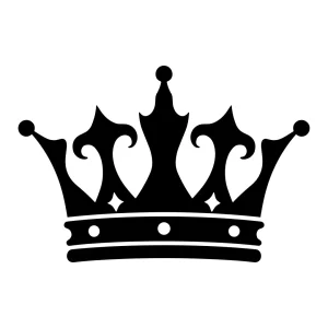 Silhouette Decorative Crown Symbol Royal Elegance Royalty Graphic