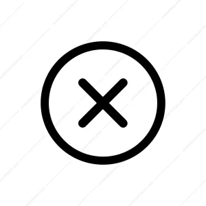 Simple Line Circle Crossmark Symbol Sign Icon