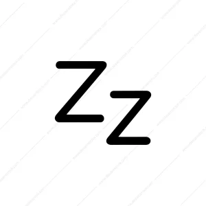 Simple Line Zzz Sleepy Symbol Graphic Element