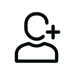 Simple Line Style Add Person User Interface Sign Symbol Icon