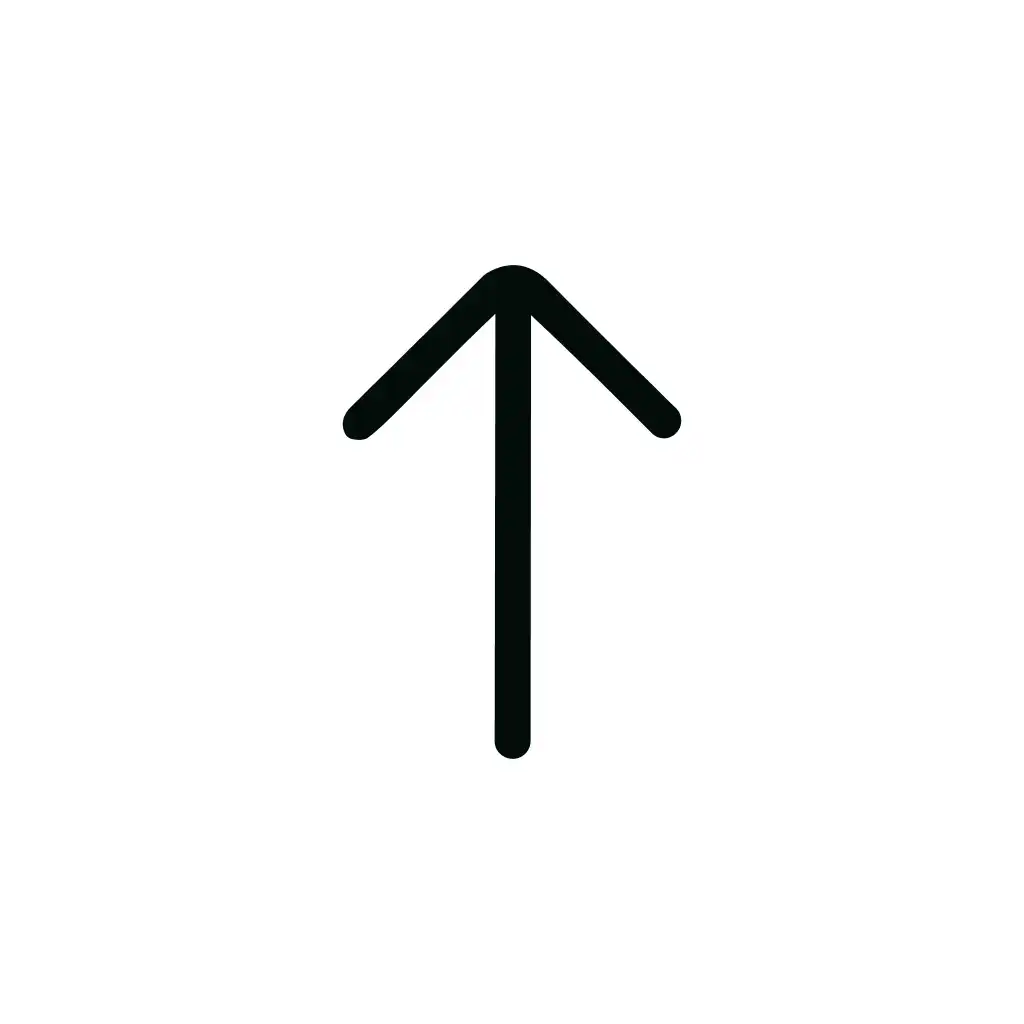 Simple Line Upward Arrow Direction Sign Element