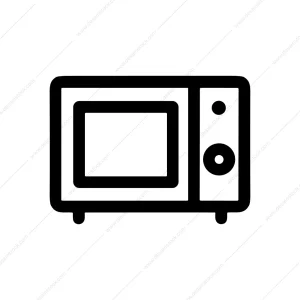 Simple Outline Microwave Oven Appliance Kitchen Icon