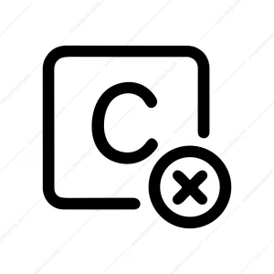 Minimalist Outline Picture Cancel Remove Sign Symbol Icon