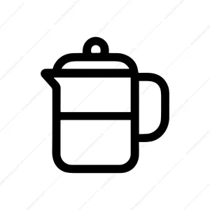 Minimalist Outline Pitcher Drink Beverage Container Icon