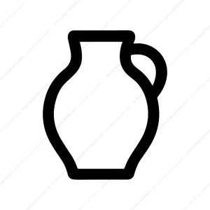 Minimalist Outline Pitcher Jug Container Simple Line Icon