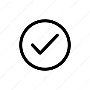 Outline Handdrawn Circle Checkmark Sign Shape Interface Icon