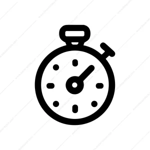 Minimalist Outline Stopwatch Time Measurement Symbol Icon