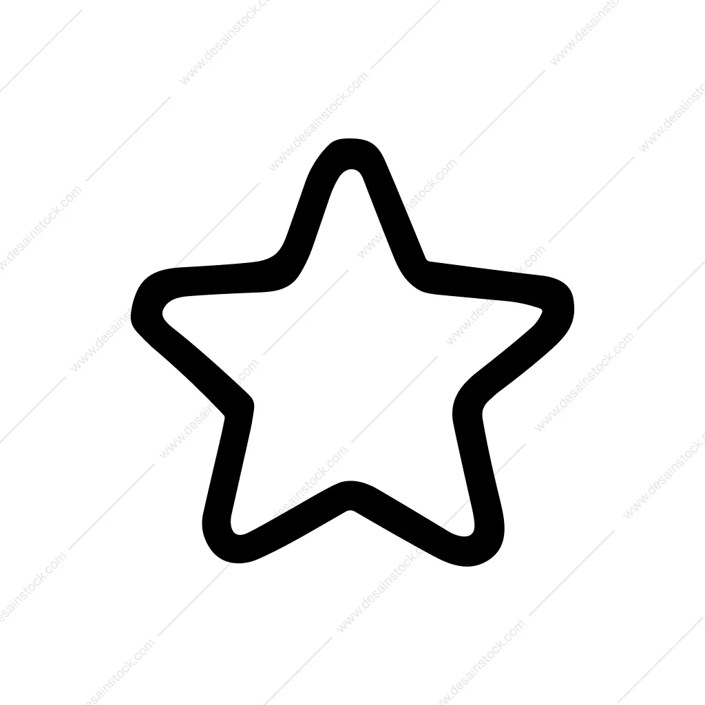 Simple Outline Star Shape Sign Symbol Icon
