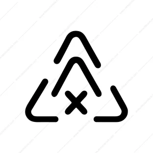 Simple Outline Triangle Arrow Recycling Not Allowed Sign Icon