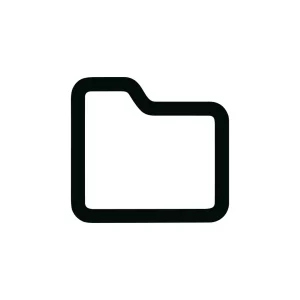 Simple Line Style Document Folder Symbol Icon