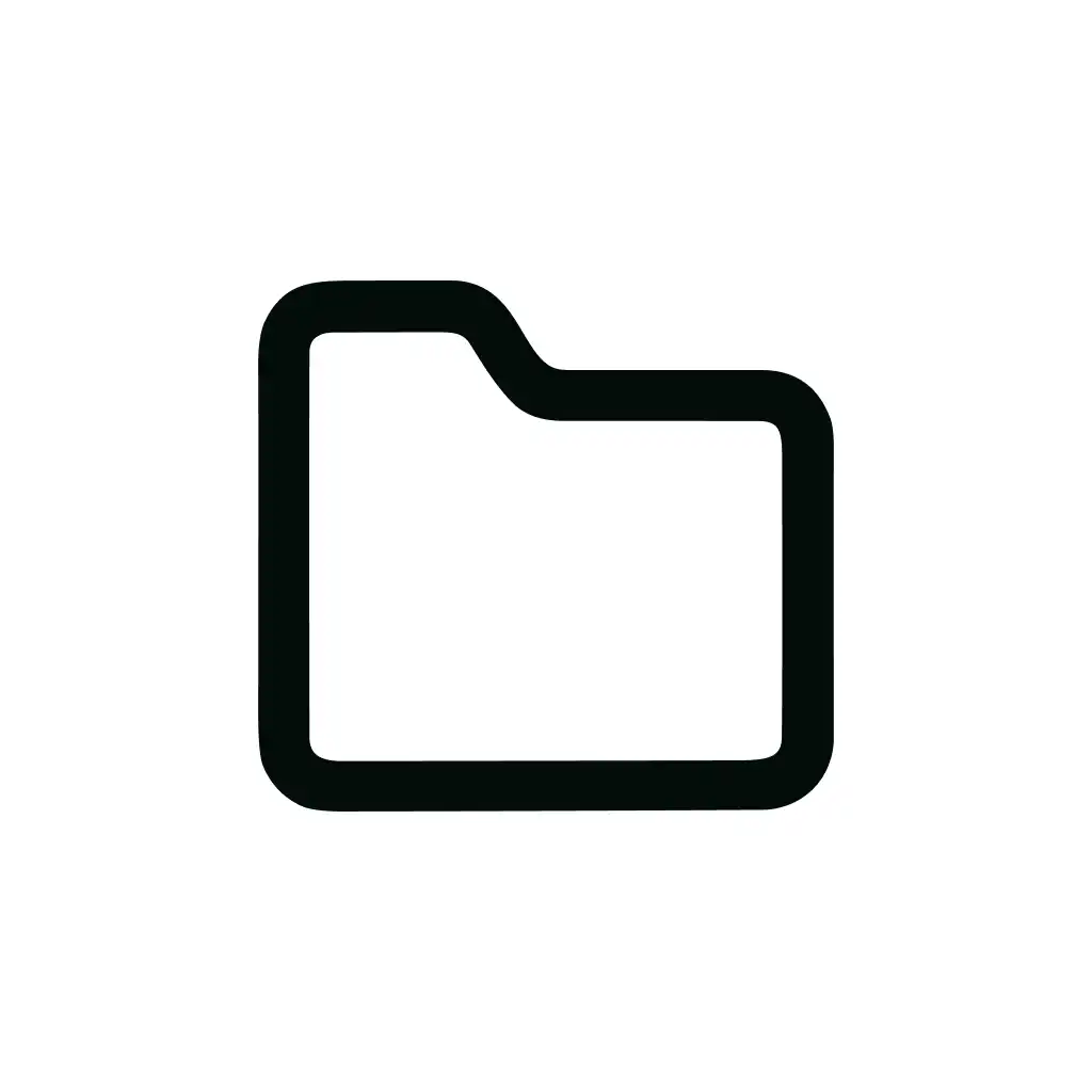 Simple Line Style Document Folder Symbol Icon