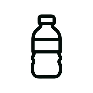 Outline Simple Water Bottle Line Icon Shape