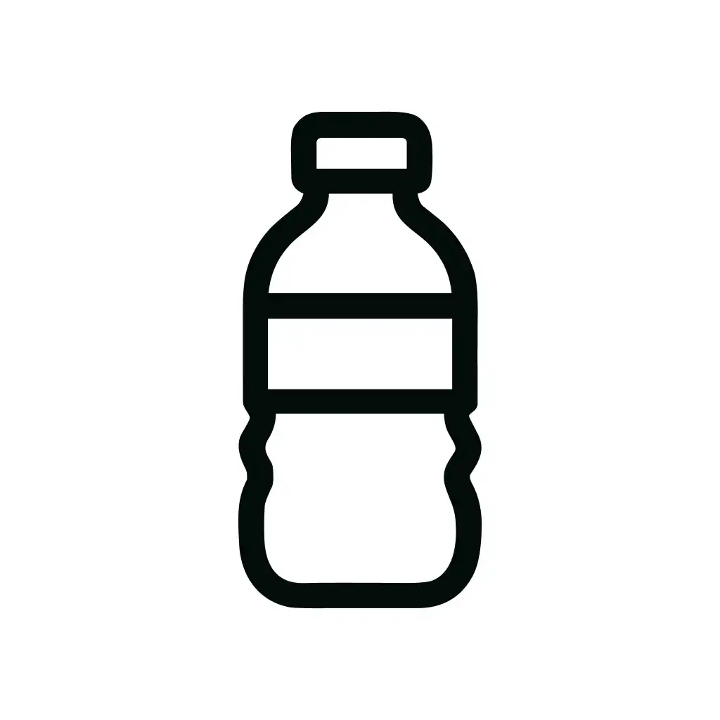 Outline Simple Water Bottle Line Icon Shape