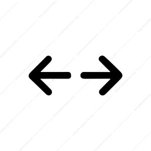 Simple Outline Directional Arrow Left Right Sign Element