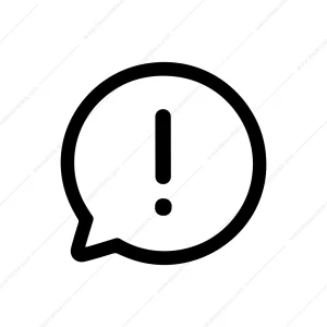 Outline Simple Exclamation Point Speech Bubble Sign Icon