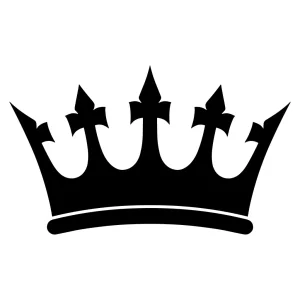 Minimalist Silhouette Crown Royal Symbol Graphic Element