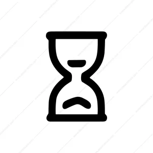Outline Handdrawn Hourglass Timer Sandglass Deadline Shape Icon