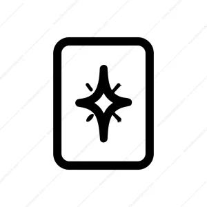 Minimalist Outline Star Shape in Rounded Rectangle Icon