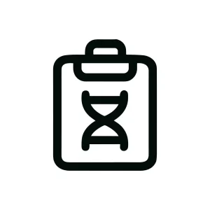 Outline Simple Clipboard DNA Strand Structure Science Healthcare Icon