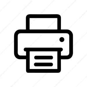 Minimalist Outline Printer Machine Symbol Sign Icon