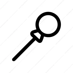 Simple Outline Lollipop Candy Stick Sweet Treat Icon