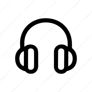 Outline Minimalist Headphone Audio Accessory Gadget Sound Equipment Icon