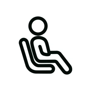 Simple Outline Person Sitting Relaxing Posture Icon