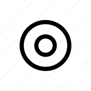 Simple Outline Concentric Circle Shape Graphic Element