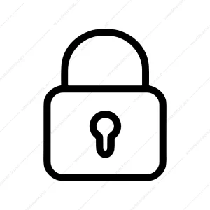 Outline Simple Padlock Keyhole Security System Icon