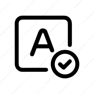 Line Simple Text Checkbox Mark Sign Icon