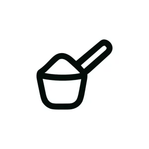 Outline Simple Measuring Scoop Filled with Powder Ingredient Icon