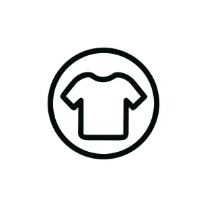 Minimalist Line T-shirt Inside Circle Shape Icon