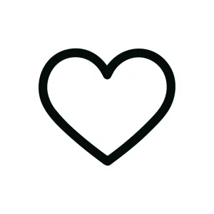 Simple Line Heart Shape Sign Icon Illustration Isolated on White Background