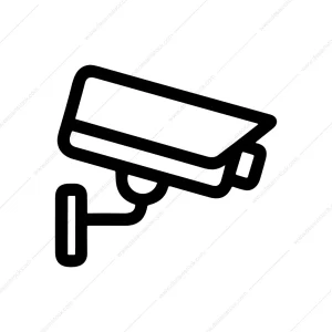 Outline Simple CCTV Camera Surveillance System Icon