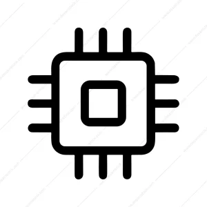 Simple Line Style Circuit Board Electronic Component Icon