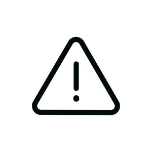 Minimalist Outline Style Triangle Exclamation Mark Symbol Sign Icon Element