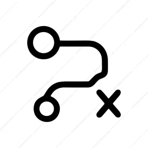Simple Line Detour Route Navigation Sign Icon