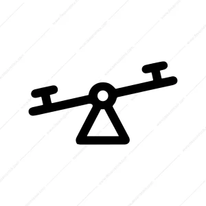 Simple Outline Seesaw Balance Playground Equipment Icon