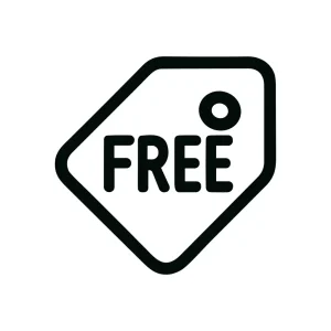 Simple Line Art Free Tag Price Label Icon