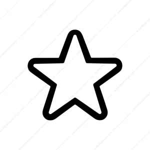 Simple Outline Star Shape Graphic Element Icon