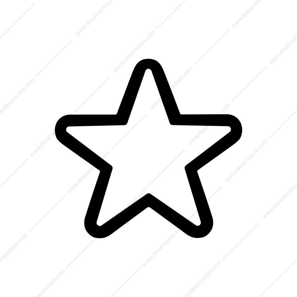 Simple Outline Star Shape Graphic Element Icon