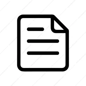 Minimalist Outline Document Paper Sheet Graphic Element