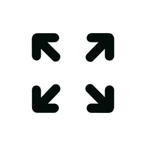 Simple Rounded Expand Arrow Sign UI Element Icon