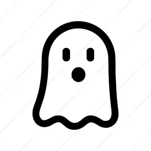 Outline Simple Ghost Costume Character Shape Icon