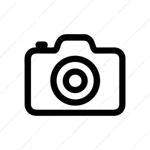 Outline Rounded Camera Lens Simple Graphic Icon