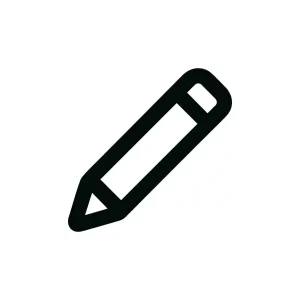 Simple Outline Pencil Write Edit Tool Icon